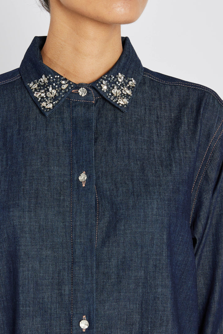 Bruuns Bazaar Women ChambraBBYinata kjole Kjoler Denim blue