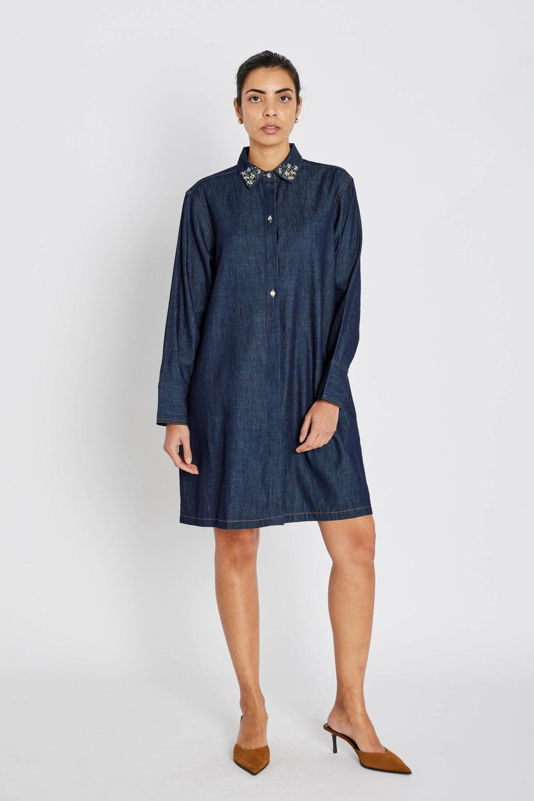 Bruuns Bazaar Women ChambraBBYinata kjole Kjoler Denim blue