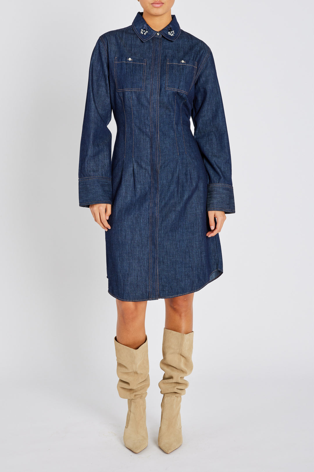 Bruuns Bazaar Women ChambraBBZiki kjole Kjoler Denim blue