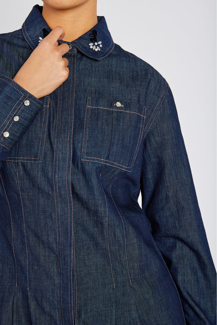 Bruuns Bazaar Women ChambraBBZiki kjole Kjoler Denim blue