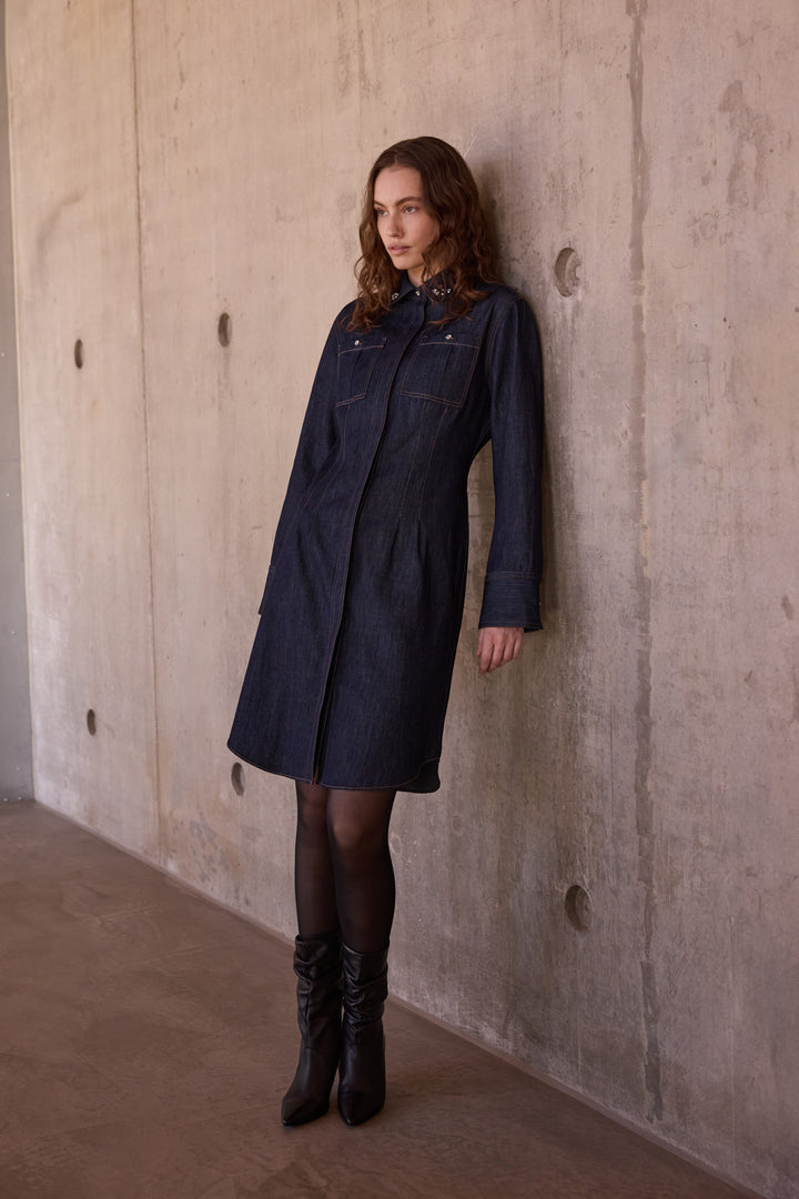 Bruuns Bazaar Women ChambraBBZiki kjole Kjoler Denim blue