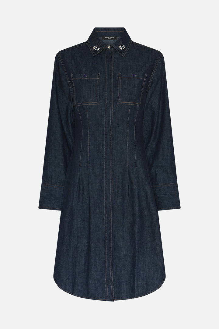 Bruuns Bazaar Women ChambraBBZiki kjole Kjoler Denim blue