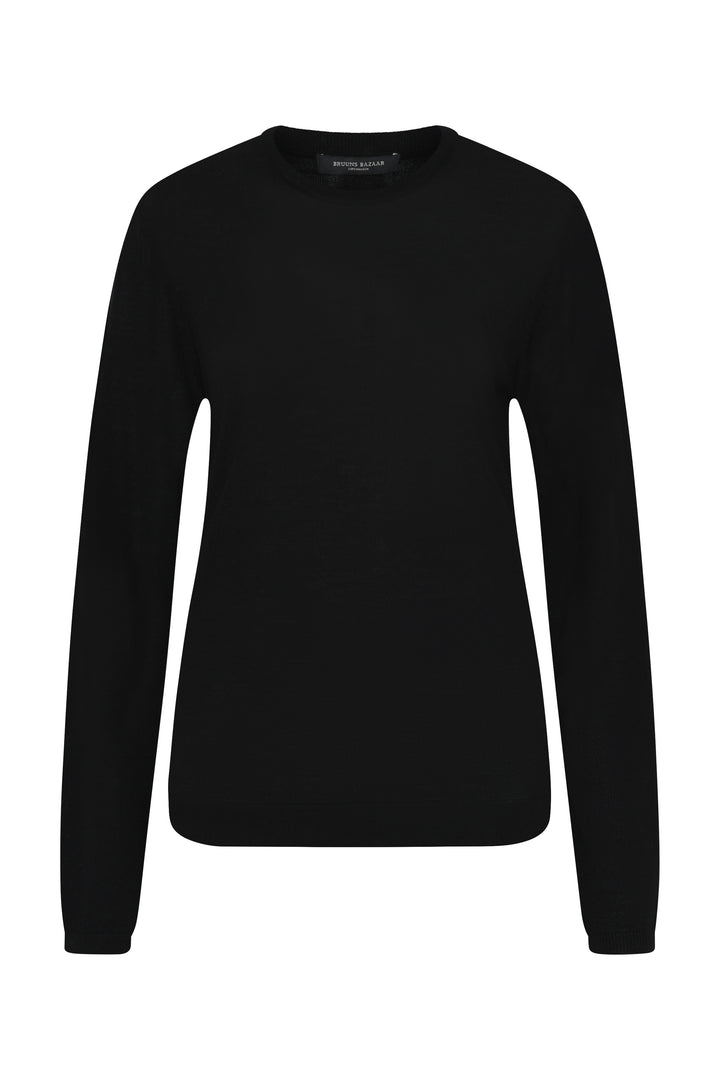 Bruuns Bazaar Women CharleneBBRound Neck knit Knit Black