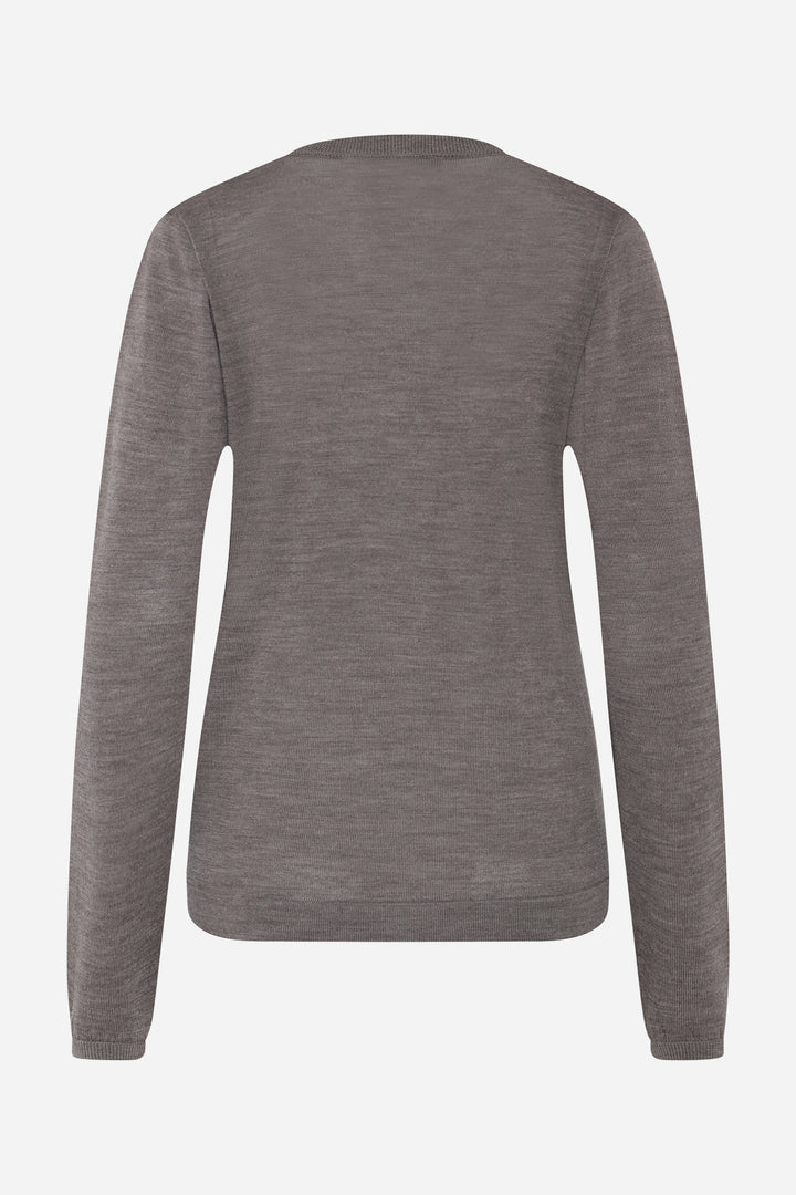 Bruuns Bazaar Women CharleneBB Round Neck Strik Concrete melange