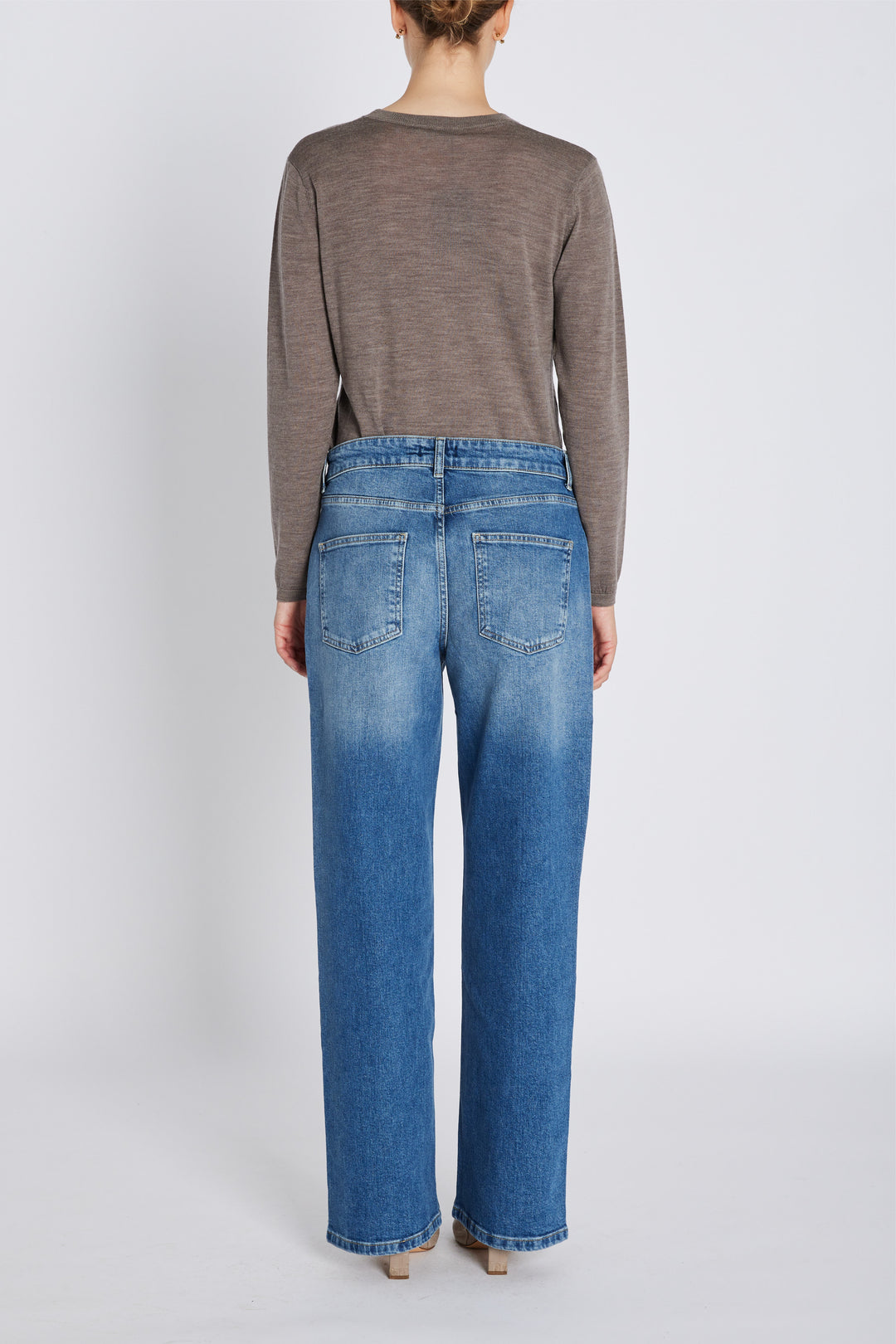 Bruuns Bazaar Women CharleneBB Round Neck Strik Concrete melange