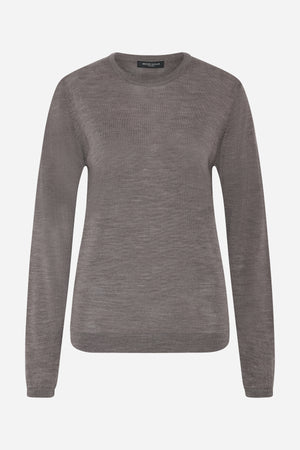 Bruuns Bazaar Women CharleneBB Round Neck Strik Concrete melange