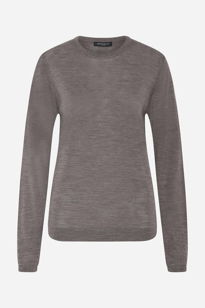 Bruuns Bazaar Women CharleneBB Round Neck Strik Concrete melange
