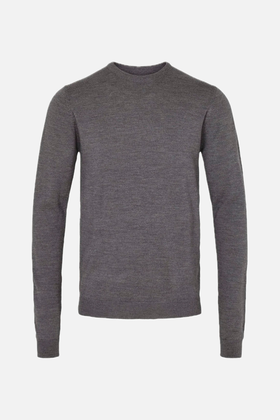 Bruuns Bazaar Men CharlesBB Crew Neck Strik Mid grey mel