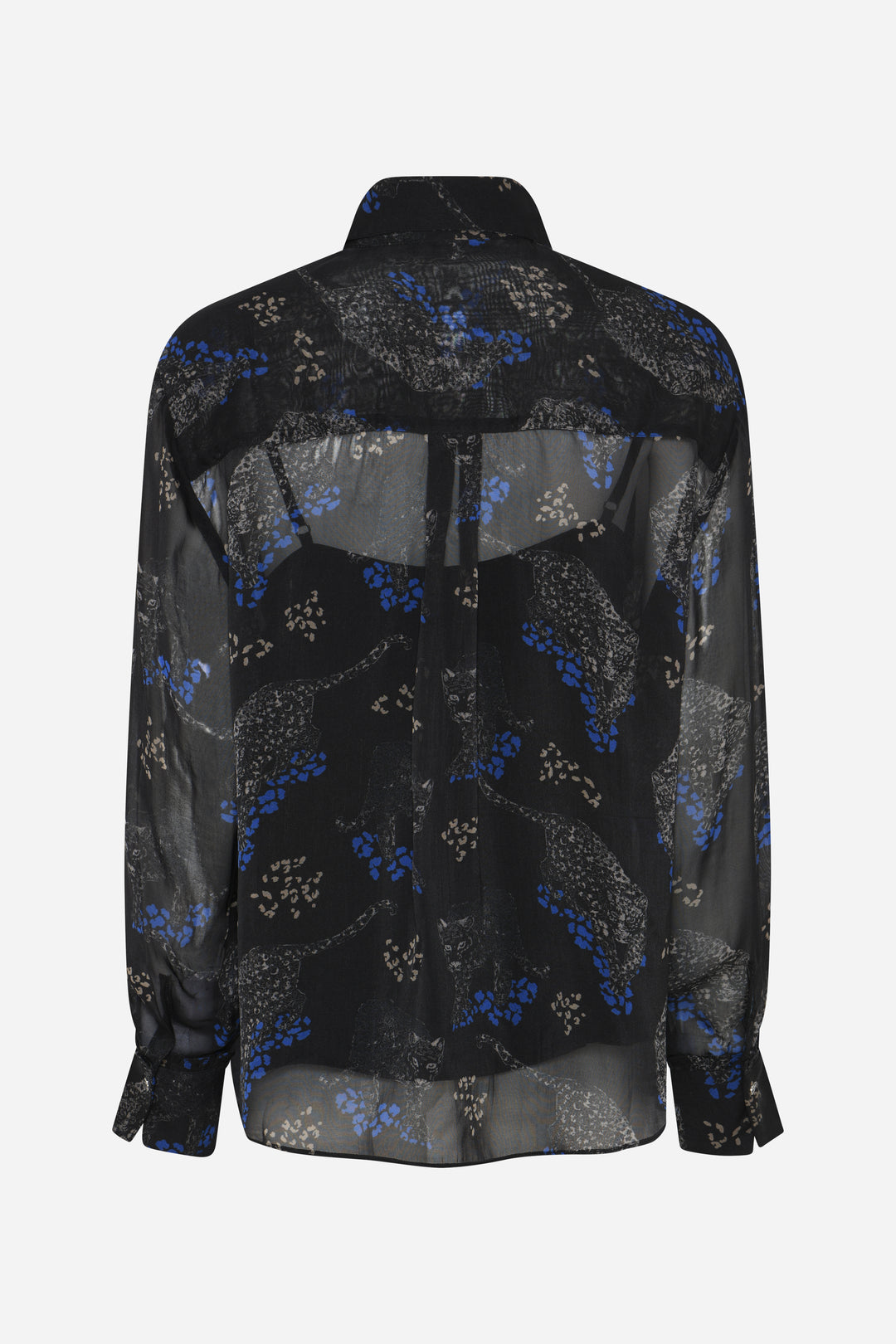 Bruuns Bazaar Women ChionoBBAgata skjorte Skjorter Black Blue leopard print