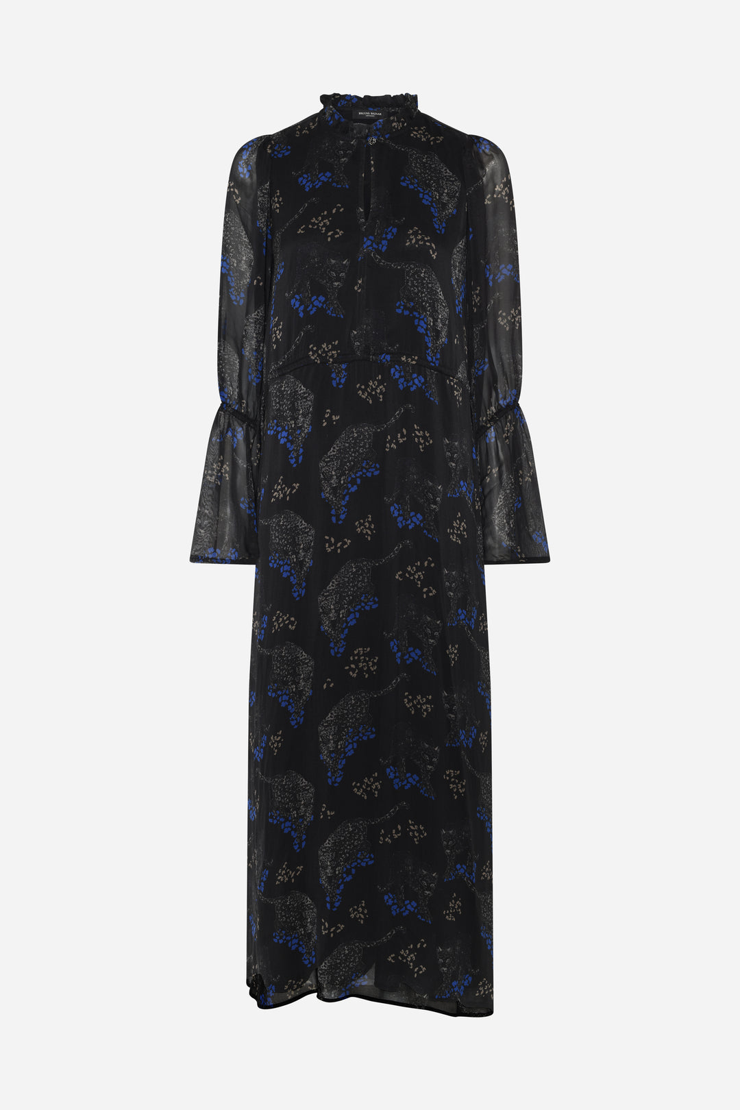 Bruuns Bazaar Women ChionoBBLissa kjole Kjoler Black Blue leopard print