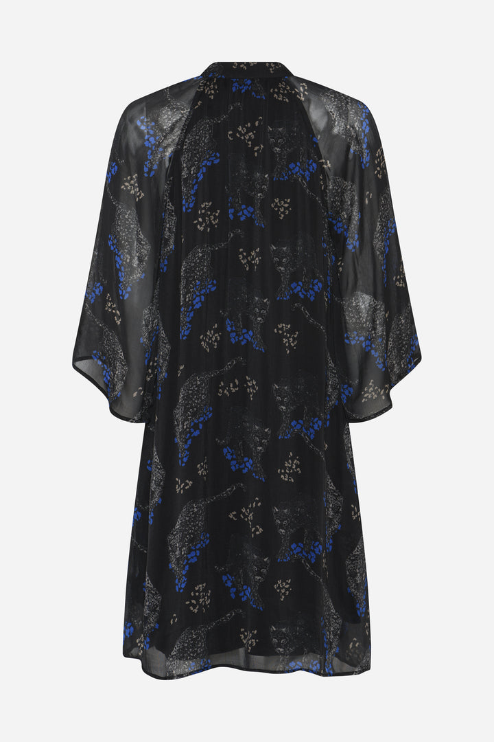 Bruuns Bazaar Women ChionoBBWendisa kjole Kjoler Black Blue leopard print