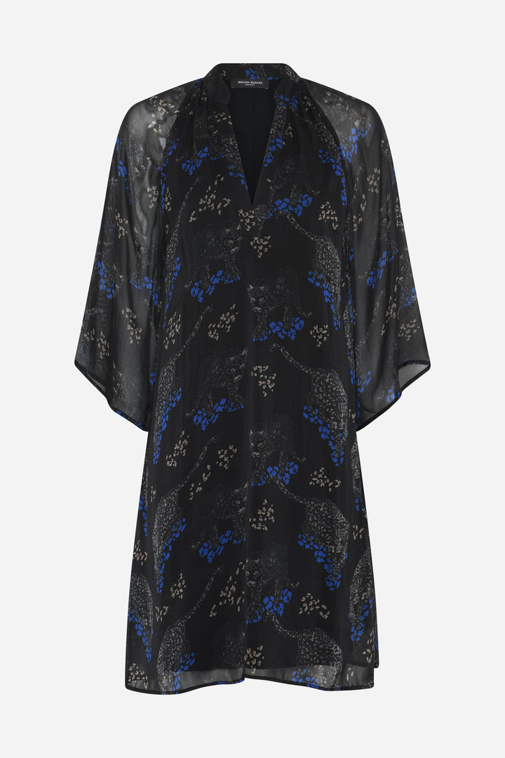 Bruuns Bazaar Women ChionoBBWendisa kjole Kjoler Black Blue leopard print