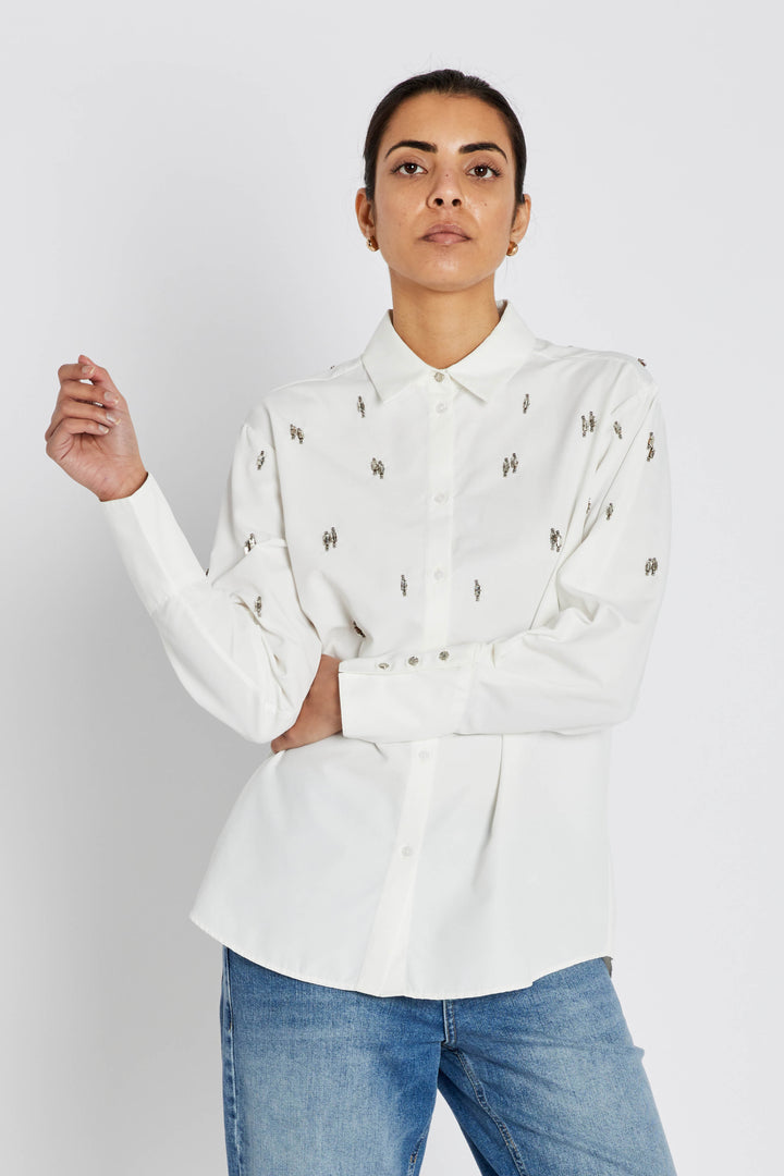 Bruuns Bazaar Women ChrissiBBZinne skjorte Skjorter Snow White