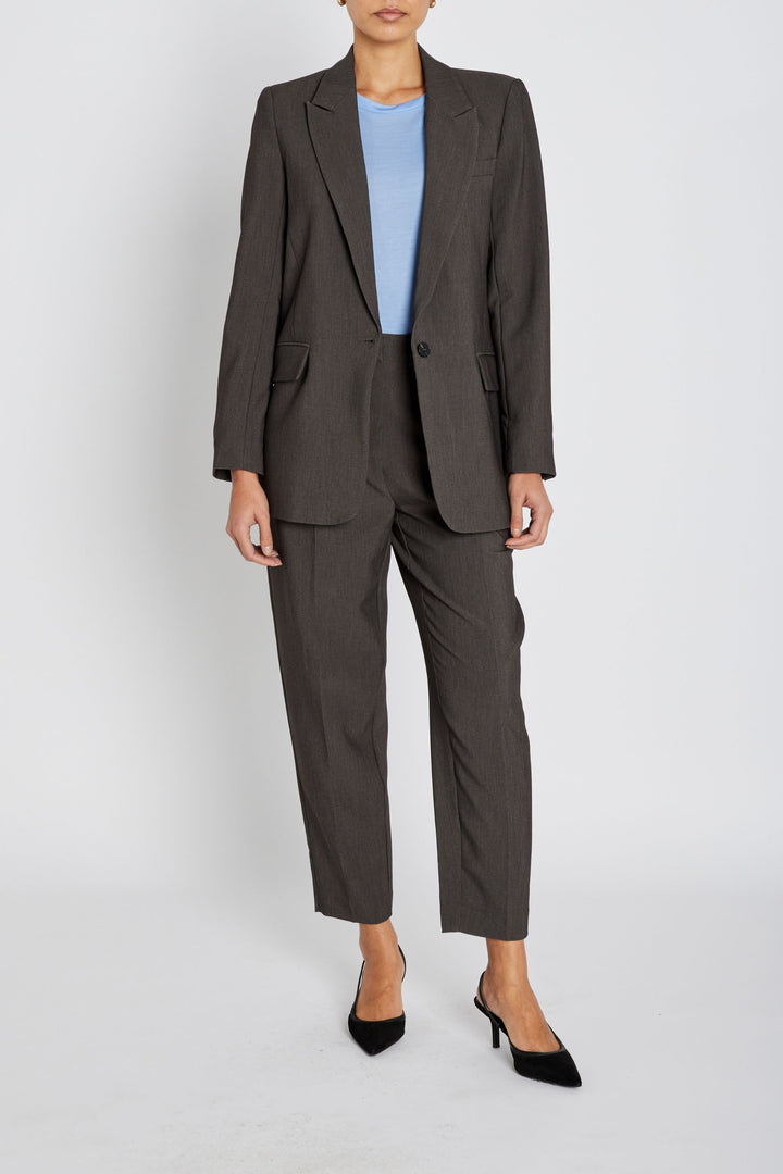 Bruuns Bazaar Women CindySusBBDagny pants Bukser Dark grey mel