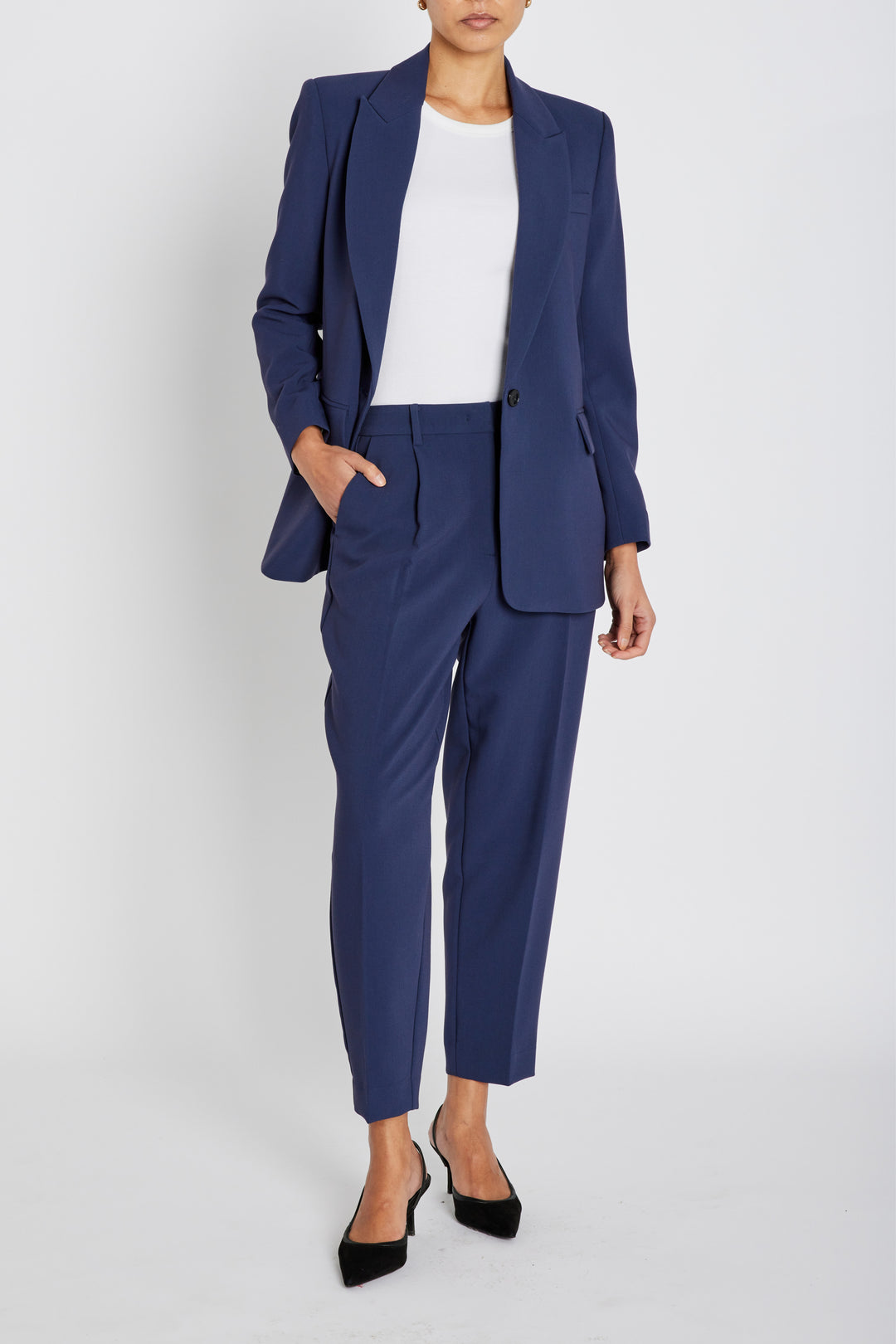 Bruuns Bazaar Women CindySusBBDagny pants Bukser Nightshadow blue