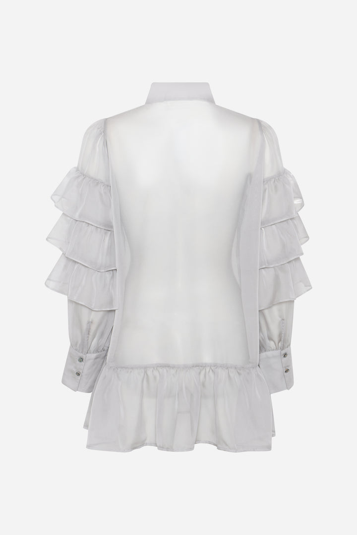 Bruuns Bazaar Women CoakumBBViri lang skjorte Skjorter Light Grey