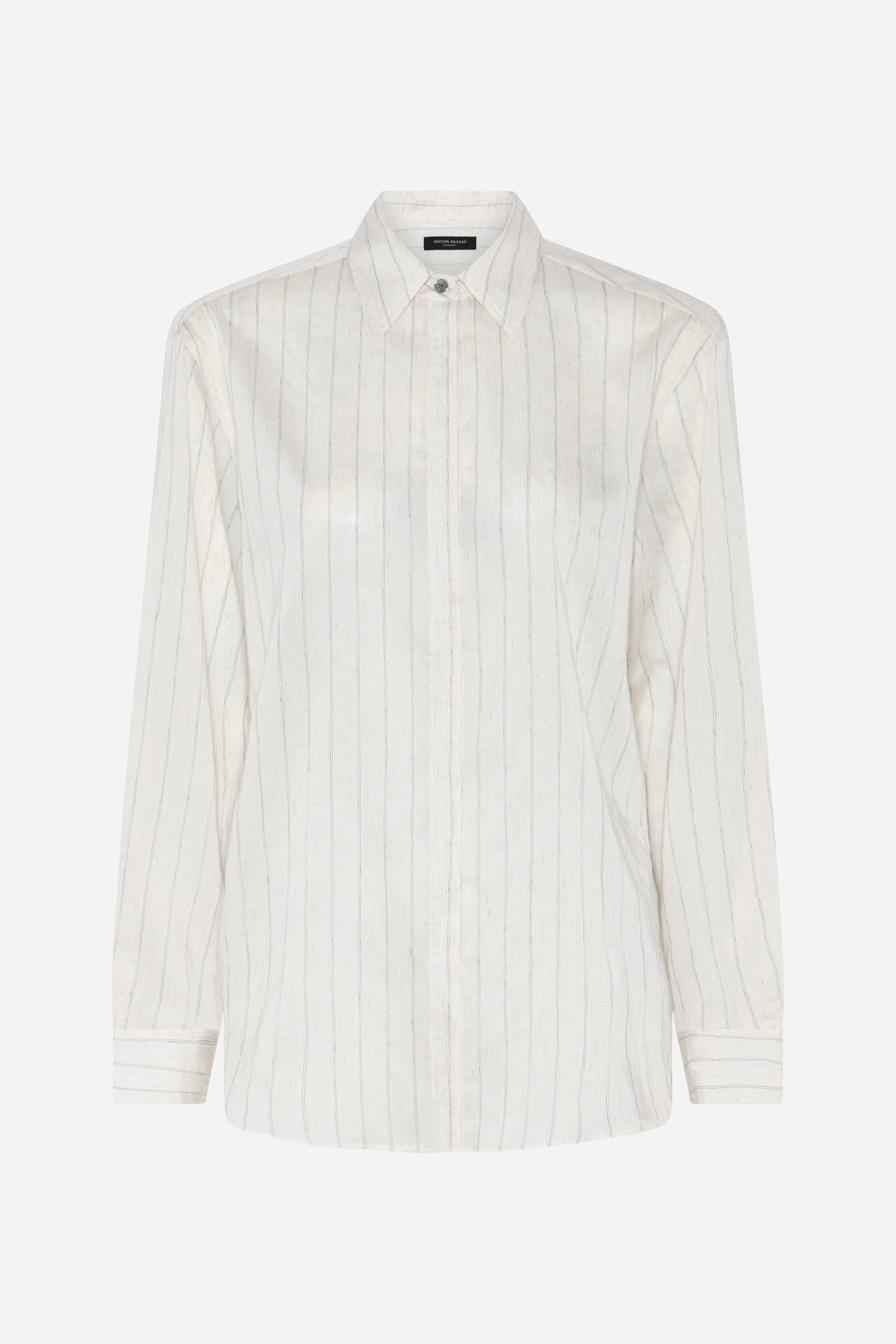 Bruuns Bazaar Women CoccoBBAgatah shirt Skjorter Snow white with black stripe