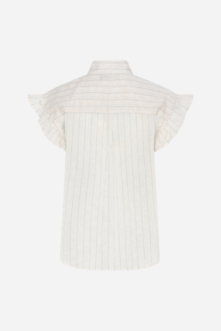 Bruuns Bazaar Women CoccoBBBilla shirt Skjorter Snow white with black stripe