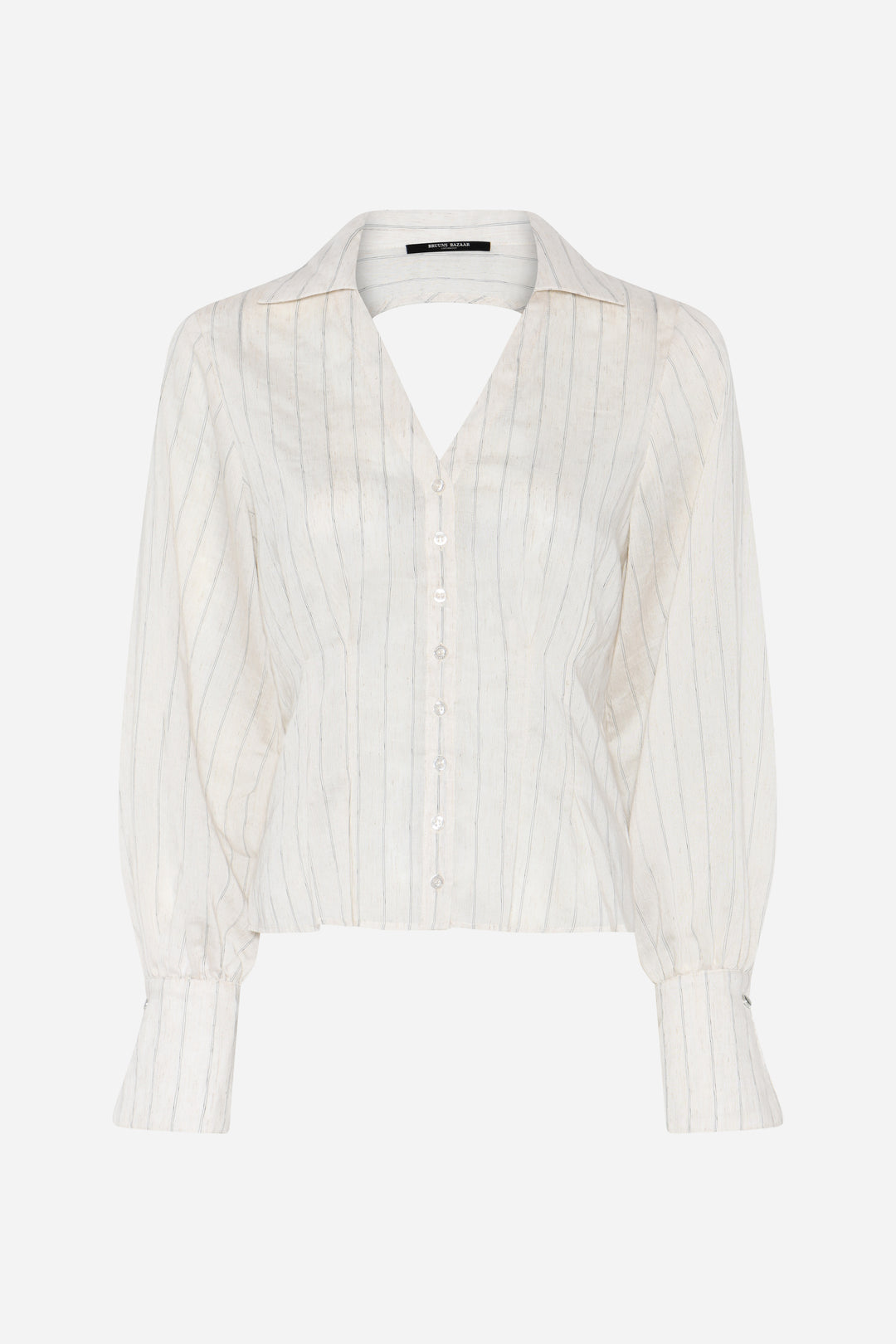Bruuns Bazaar Women CoccoBBViona shirt Skjorter Snow white with black stripe