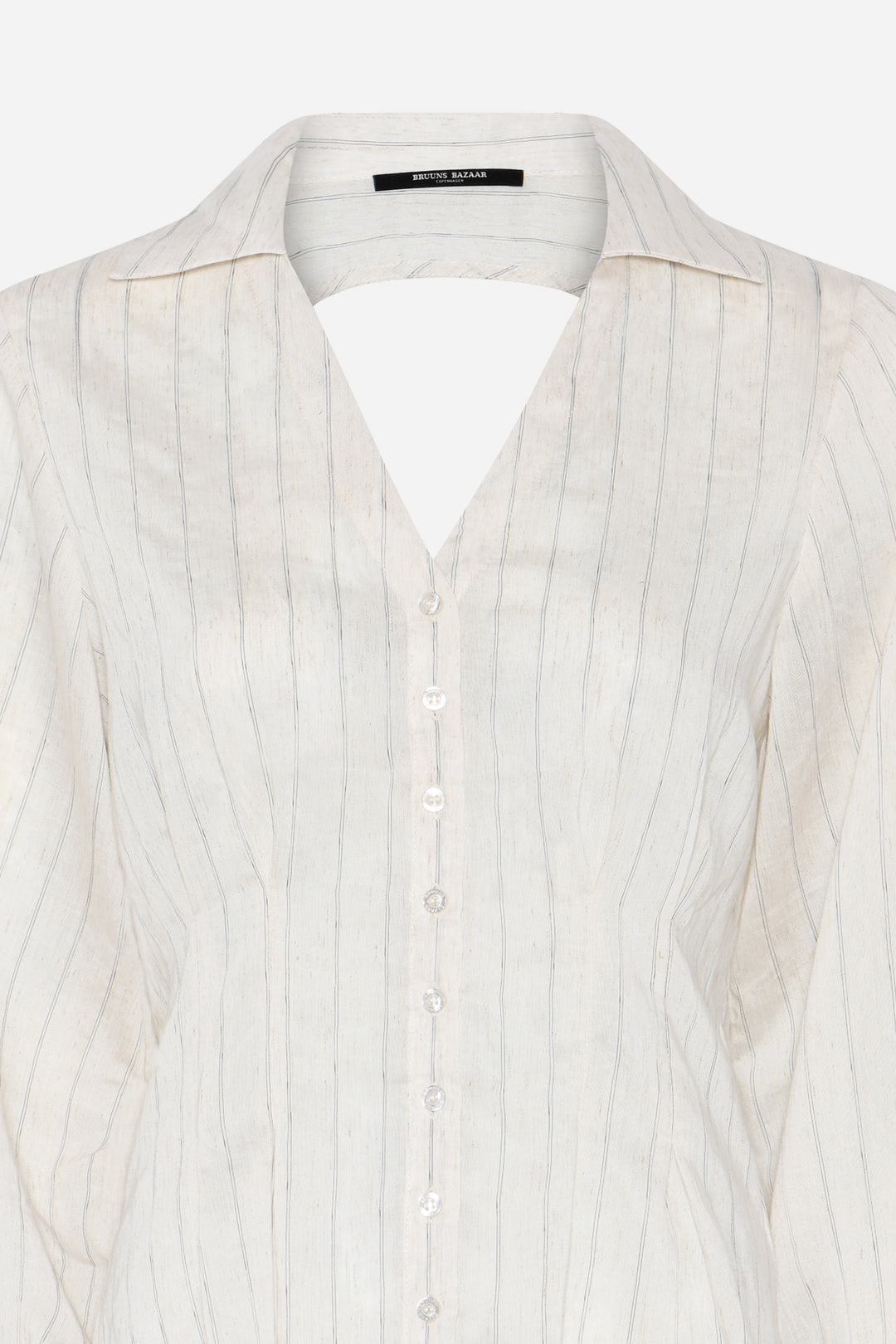 Bruuns Bazaar Women CoccoBBViona shirt Skjorter Snow white with black stripe