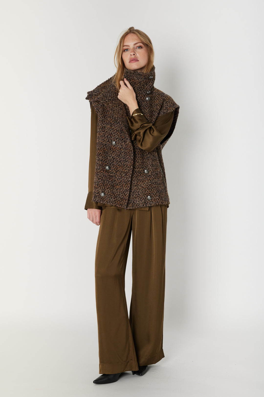 Bruuns Bazaar Women ColpoBBLitas vest Vest Brown Melange