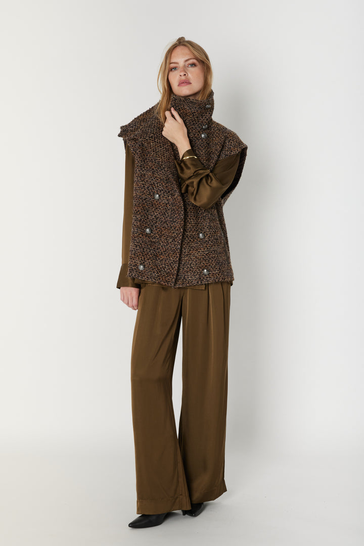 Bruuns Bazaar Women ColpoBBLitas vest Vest Brown Melange