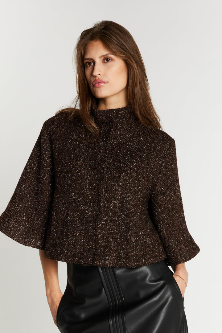 Bruuns Bazaar Women CryosaBBCara kappe Blazere Dark Brown