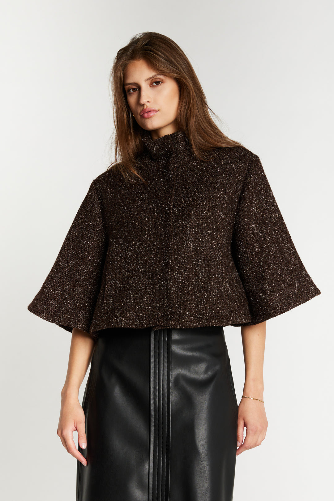 Bruuns Bazaar Women CryosaBBCara kappe Blazere Dark Brown