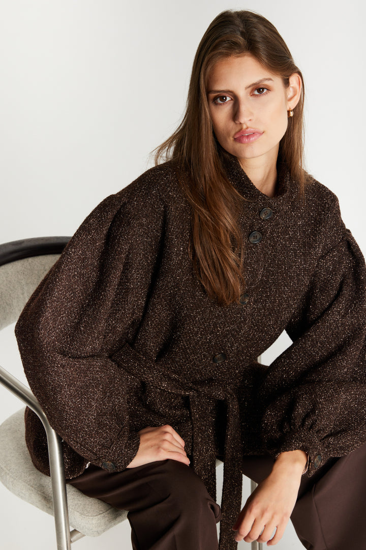 Bruuns Bazaar Women CryosaBBMaddi jakke Overtøj Dark Brown