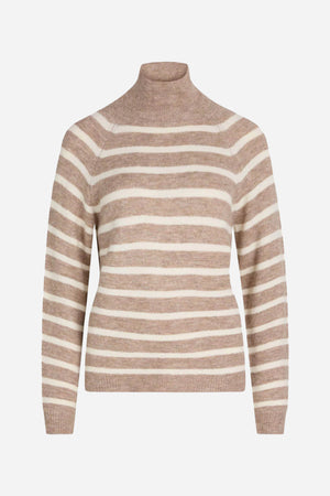 BZR DallasBZGilbert knit Strik Beige Melange w. off white