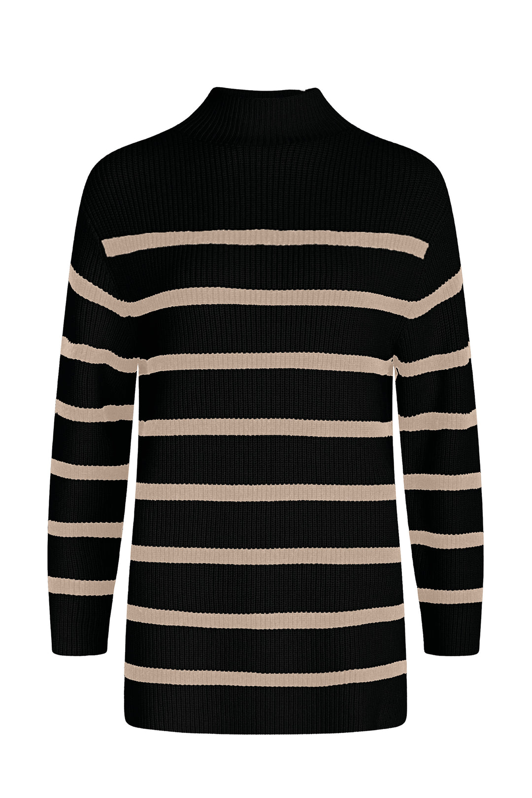 BZR DaytonBZKylie knit Strik Black w. sand stripe