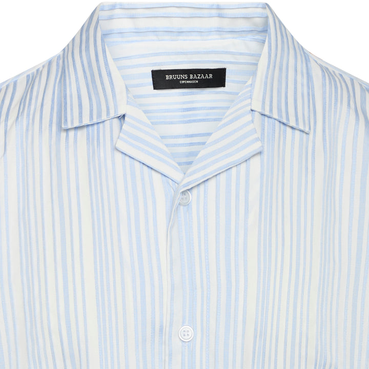 Bruuns Bazaar Men DimensionBBHomme shirt Shirts Light blue stripe