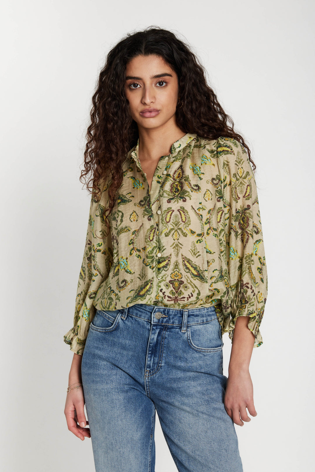 Bruuns Bazaar Women DuscleBBVivana shirt Skjorter Multi Green print
