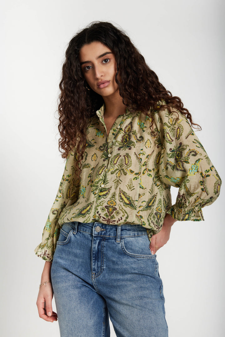 Bruuns Bazaar Women DuscleBBVivana shirt Skjorter Multi Green print