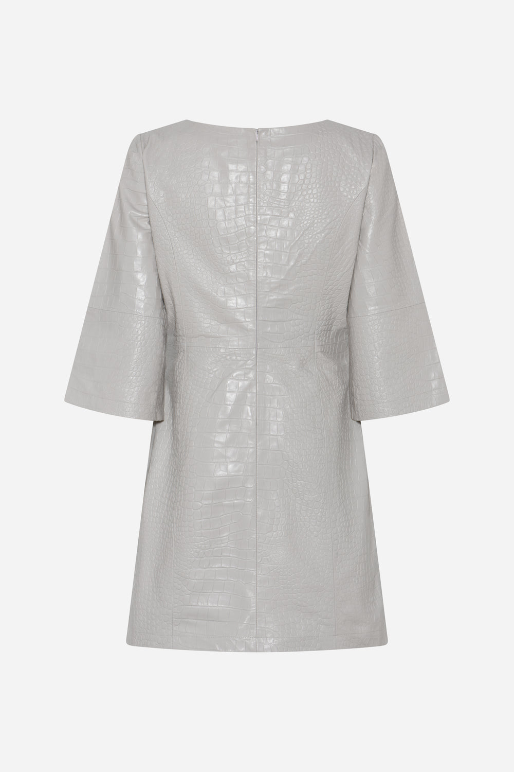 Bruuns Bazaar Women EmbossedBBNutali læderkjole Kjoler Silver Cloud
