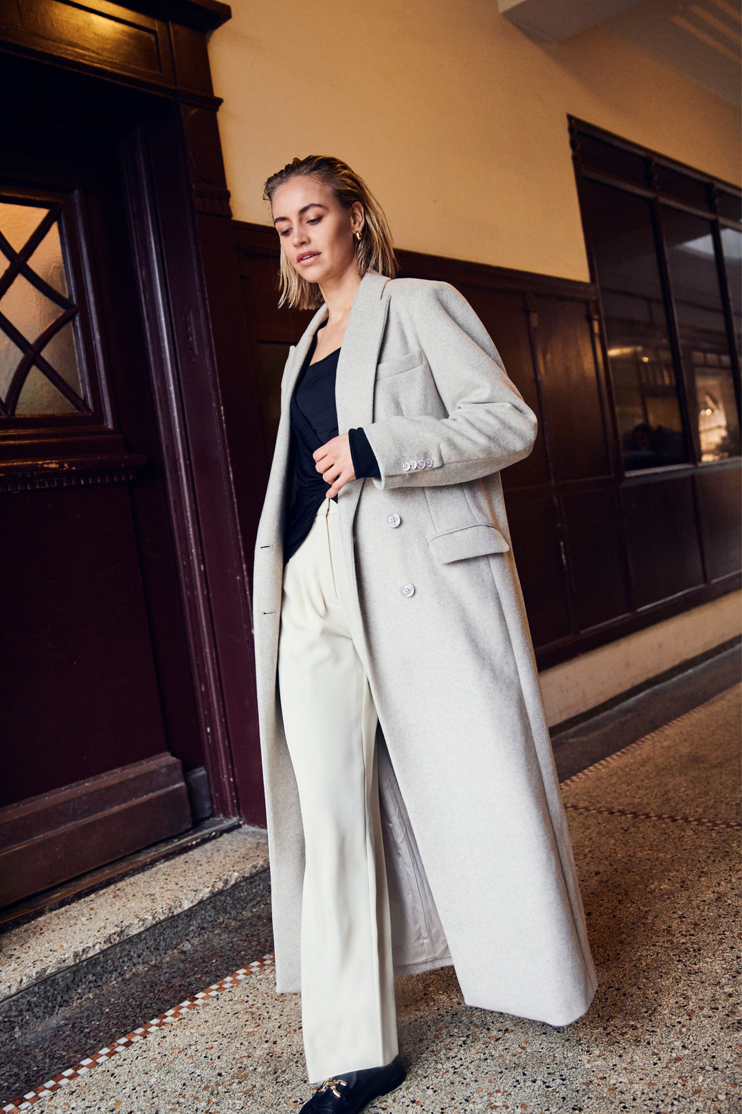 Bruuns Bazaar Women FallopiaBBAbellas frakke Overtøj Beige Melange