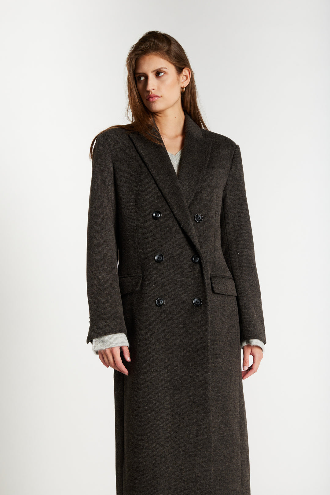 Bruuns Bazaar Women FallopiaBBAbellas frakke Overtøj Dark Grey Melange