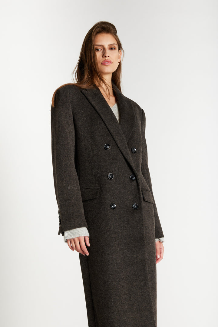 Bruuns Bazaar Women FallopiaBBAbellas frakke Overtøj Dark Grey Melange