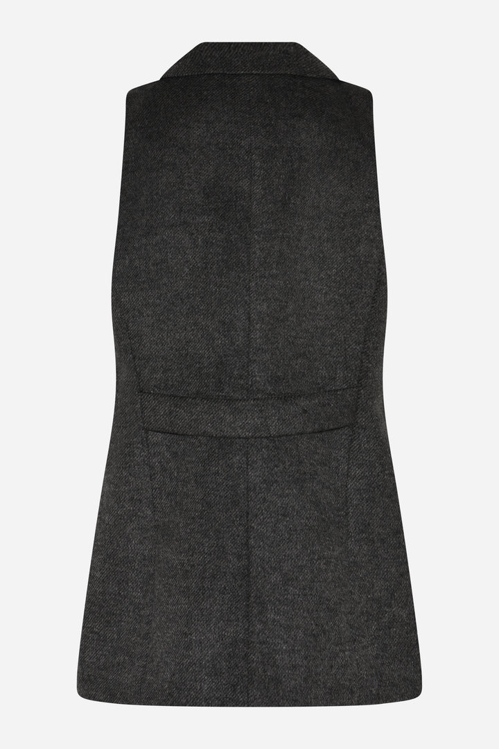 Bruuns Bazaar Women FallopiaBBLianna vest Overtøj Dark Grey Melange