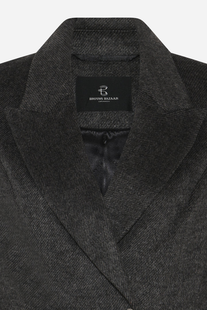 Bruuns Bazaar Women FallopiaBBWillia jakke Overtøj Dark Grey Melange