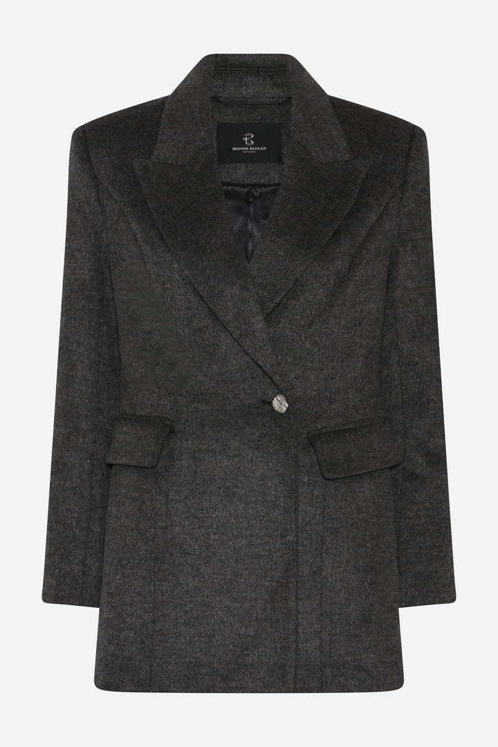 Bruuns Bazaar Women FallopiaBBWillia jakke Overtøj Dark Grey Melange