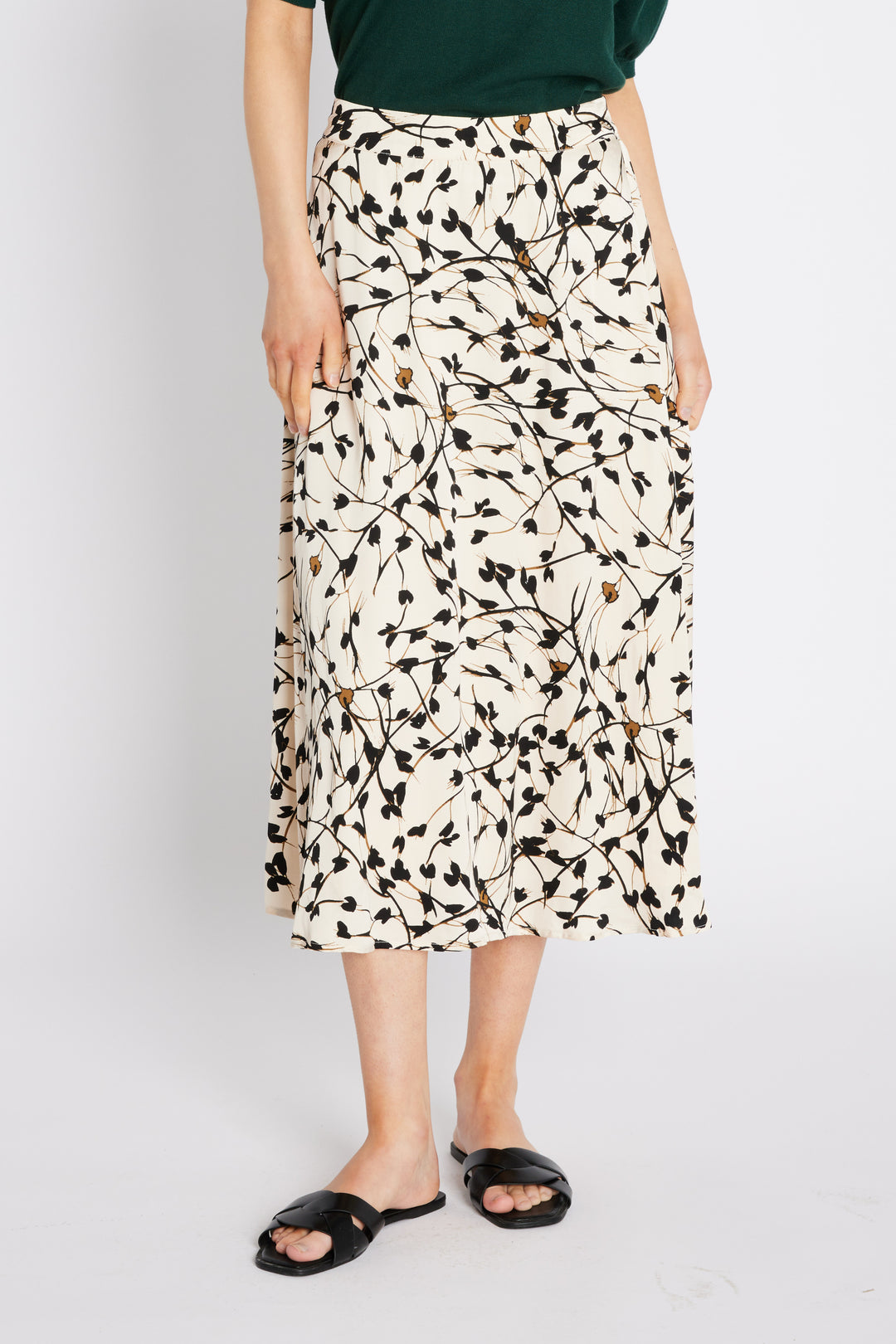 Bruuns Bazaar Women FloretBBAmattas nederdel Nederdele White Cream AOP