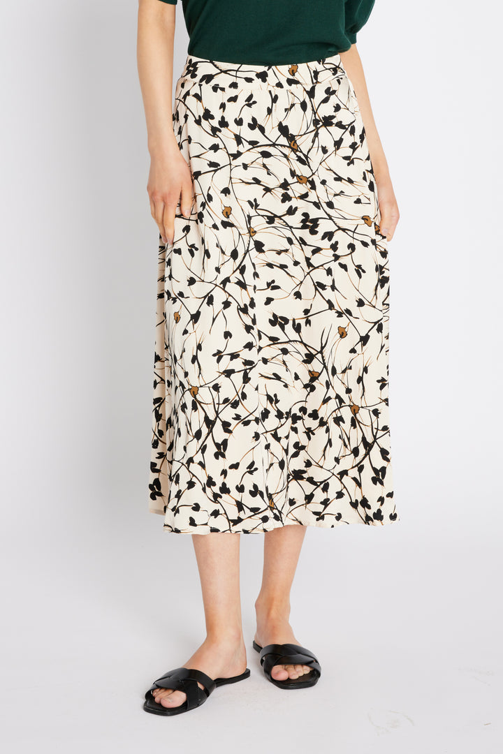 Bruuns Bazaar Women FloretBBAmattas nederdel Nederdele White Cream AOP