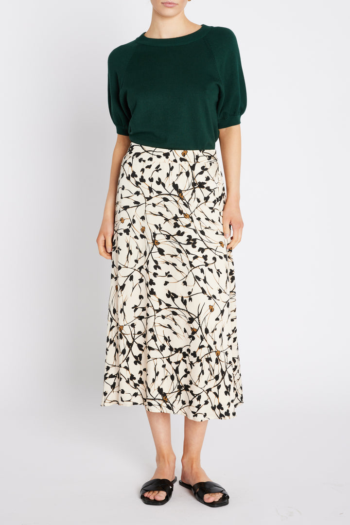 Bruuns Bazaar Women FloretBBAmattas nederdel Nederdele White Cream AOP