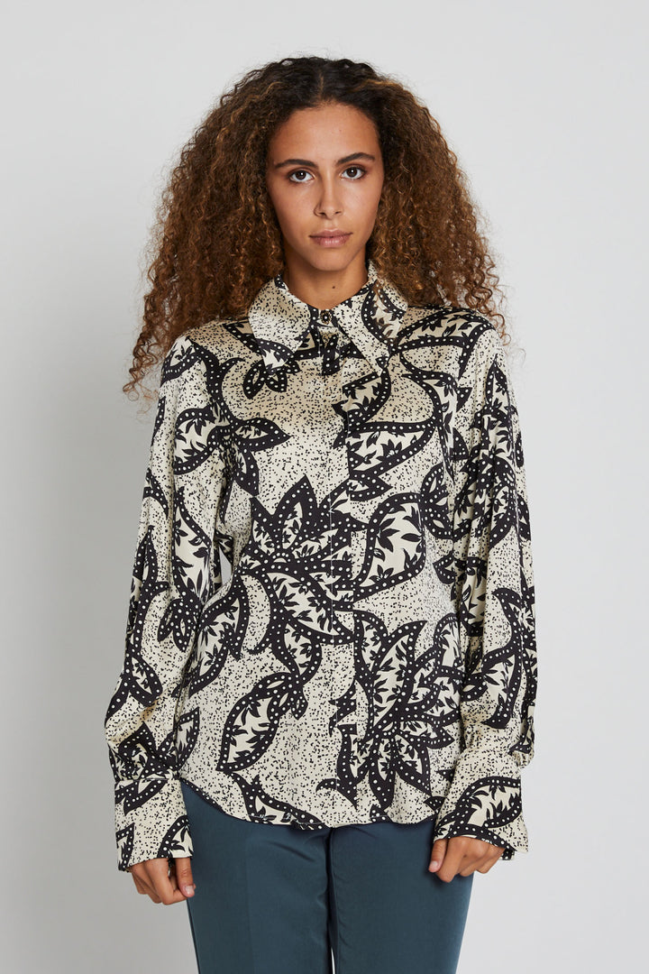 Bruuns Bazaar Women FloretBBElas skjorte Skjorter Sand print