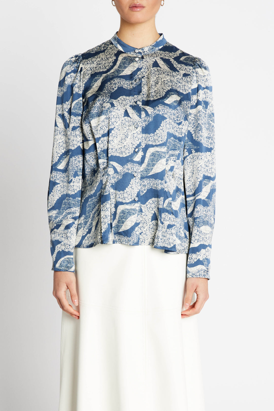 Bruuns Bazaar Women FloretBBZeas skjorte Skjorter Blue lace print