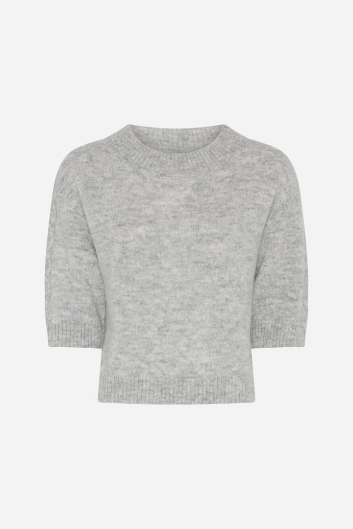 Bruuns Bazaar Women FluffyBBAmari strik Strik Light grey melange
