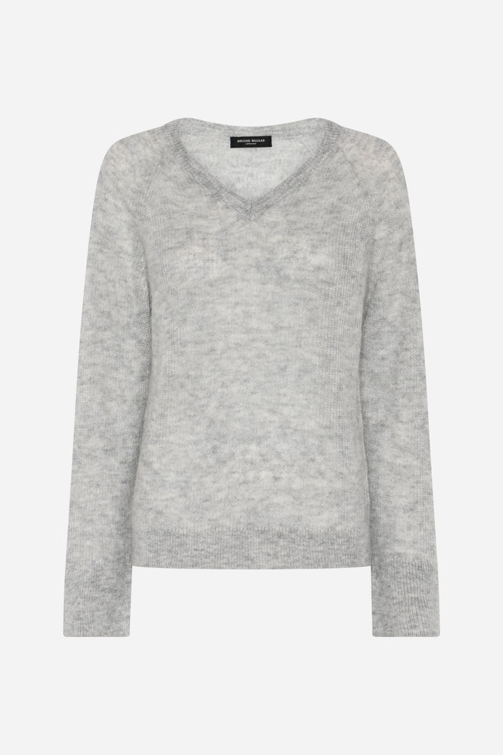 Bruuns Bazaar Women FluffyBBAmera strik Strik Light grey melange