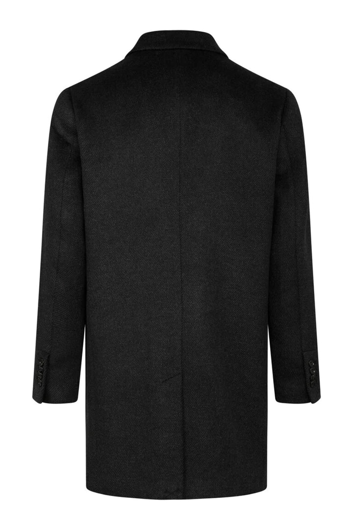 Bruuns Bazaar Men FuzzyBBDoubalina coat Overtøj Black melange