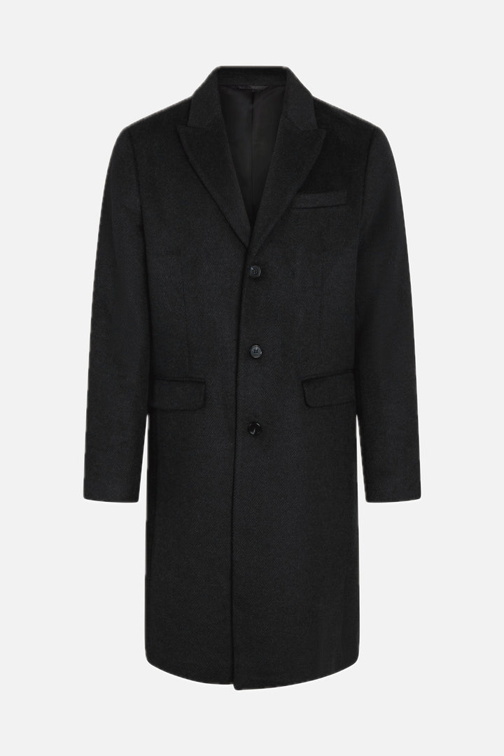 Bruuns Bazaar Men FuzzyBBMattini coat Overtøj Black melange